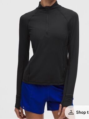 lululemon athletica Black Long Sleeve Half-Zip Top